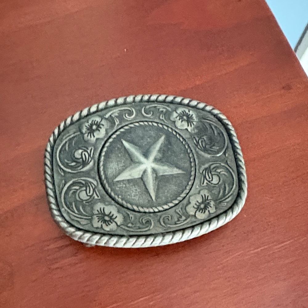Silver Star Belt Buckle